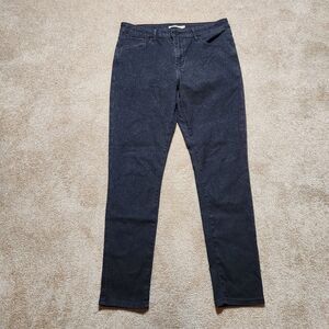 Levi's 721 Jeans Women 32 Black Glitter High Rise Skinny